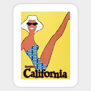 Vintage Travel Poster Southern California USA Sticker